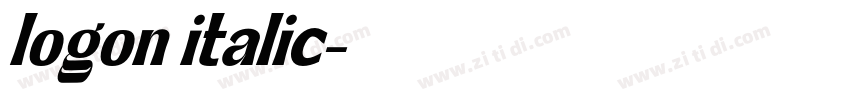 logon italic字体转换